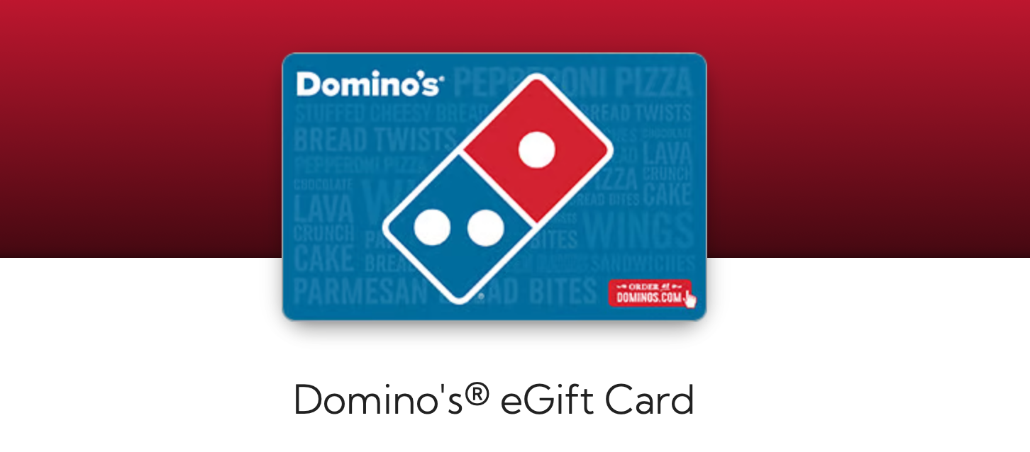 Dominos - $60 for $50 Gift card with Coupon Code ends 3/31